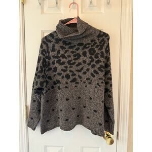 Revolve Cheetah Chunky Knit Sweater Sm